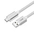 Vortex PD10GB3A-2-2-SILVER Type-C Data Cable 3A Fast Charging USB3.2 Universal Mobile Phone Tablet Nylon Braid USB Charging Cable (2 pcs Pack)(Sil...