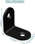 Corner Brace, L Bracket, Corner Bracket,Stainless Steel Brackets,Small Angle Brackets, Metal Iron Braces Brackets for Wood (Black_1x1x0.6inch_20pc...