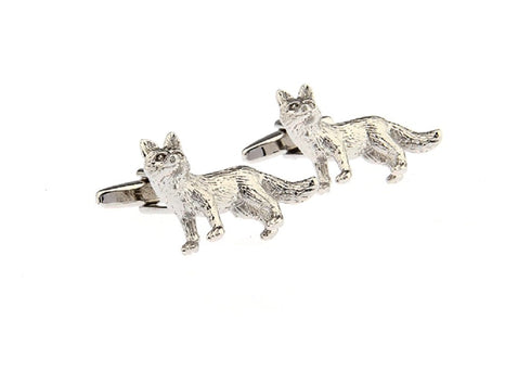 Fox Pair Cufflinks in a Presentation Gift Box & Polishing Cloth...