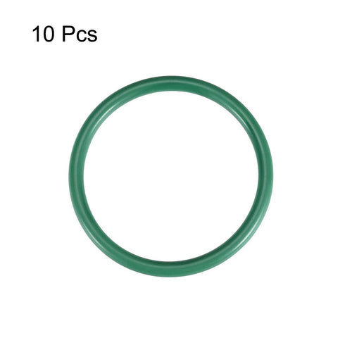 uxcell Fluorine Rubber O-Rings, 45mm OD 38mm ID 3.5mm Width FKM Seal Gasket for Machinery Plumbing, Green, Pack of 10...