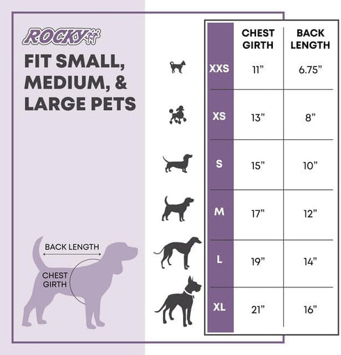 Rocky Thermal Jacket Clothes Fleece Lined Sweater for Dogs, Puppies, Warm Coat Bodysuit Onesie One Piece Vest Pet Jammies with Leg Warmers for Sma...