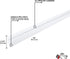 36 Inch Triple Fin Vinyl Door Sweep, White Finish – MD Building Products 05215...