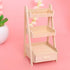 EXCEART 2pcs 1: 12 Dollhouse Wooden Flower Stands 3 Tier Plant- Shelves Stand Rack Miniature Model Ornament Home Indoor Outdoor Decor...