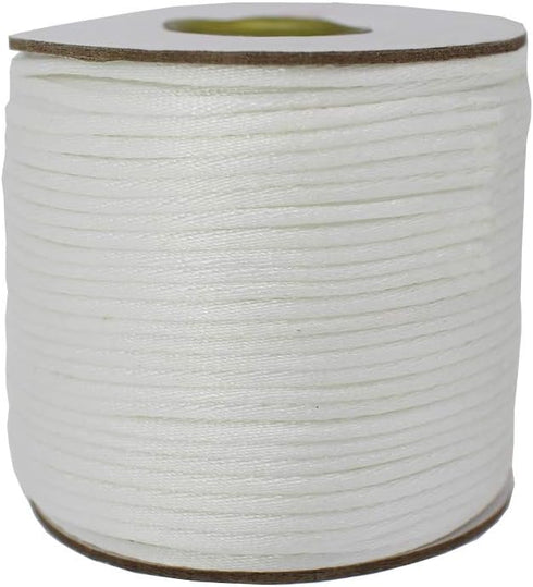 PAMIR Tong 100 Yards Nylon Satin Cord, Rattail Silk Trim Beading Thread for Chinese Knotting, Kumihimo, Beading, Macramé, Jewelry Making, Sewing, ...