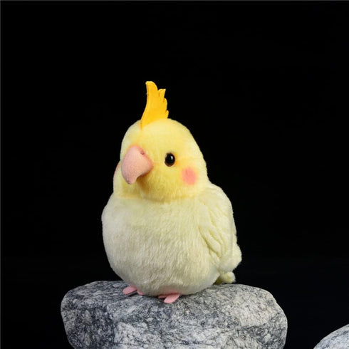 Nohito Realistic Yellow Cockatiel Parrot Bird Plush Toy Stuffed Animal Simulation Fake Bird Cockatoo Stuffed Animals Cute Little Bird Plushie Doll...
