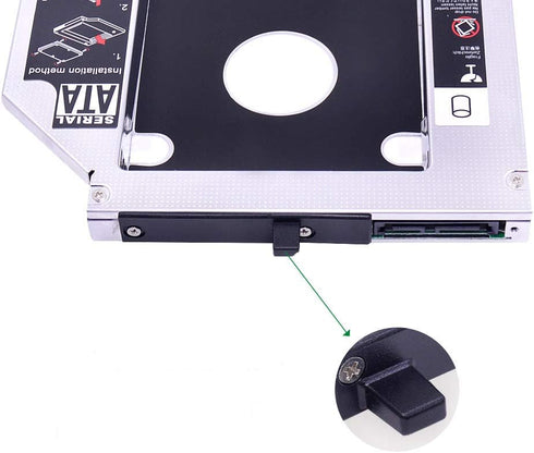 2nd HDD SSD Hard Drive Caddy Tray Replacement for Lenovo Thinkpad T420 T430 T510 T520 T530 W510 W520 W530, Internal Laptop CD DVD ROM Optical Modu...