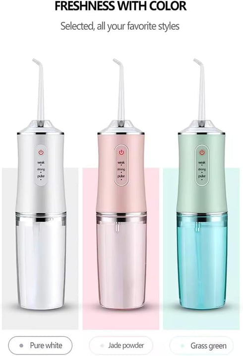 Water Dental Flosser, 22 Professional IPX7 Waterproof USB Rechargeable Cordless Water Flosser Dental Oral Irrigator with 4 Jet Tips (Pink)...