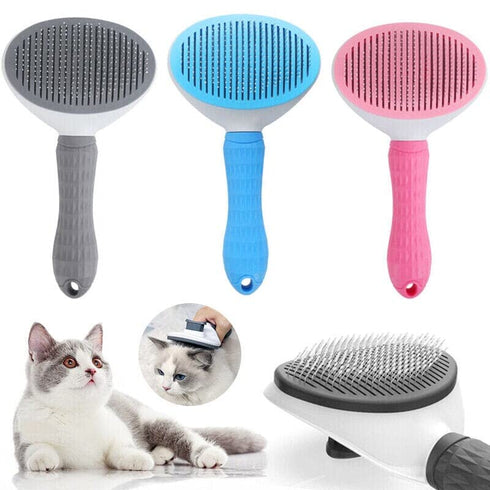 1208S Pet Grooming Brush Shedding and Dematting Comb for Small and Large Dogs, Cats-Grey...