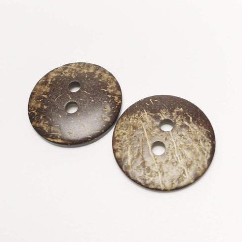 Chenkou Craft 30pcs Brown Natural Coconut Coco Button 2 Holes Craft Clothe Sewing (1 1/2"(38mm))...
