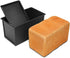 Loaf Pan with Lid, Non-Stick Bread Pan Bakeware Durable Carbon Steel Bread Toast Mold with Cover-Black...