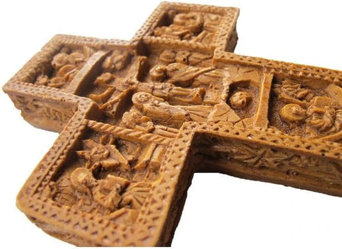 Handmade Carved Aromatic Wax Cross Blessed From Mount Athos 234...