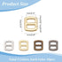 PH PandaHall 200 pcs 4 Colors Mini Alloy Rectangle Adjuster 6x5mm Tri-Glide Slides Buckle Webbing Slider for Fasteners Clothing DIY Accessories...