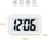 Hense Creative Nightlight Smart Light Alarm Clock Bedside Desk Table Electronic Clock Battery Operated Mute Luminous Alarm Clock with Adjustable L...