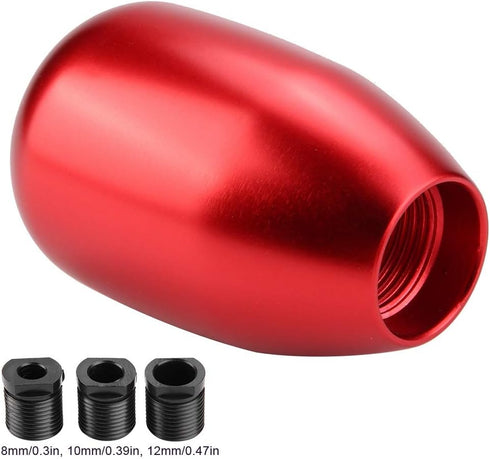 Gear Shift Knob?5 Speed Manual Car Gear Shift Knob Shifter Lever Stick with 3 Adapters (8mm/10mm/12mm)(Red)...