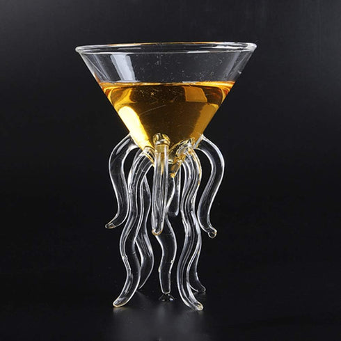 Octopus Martini Glass Creative Cocktail Drinkware Bar Goblet Tools (2 Transparent)...