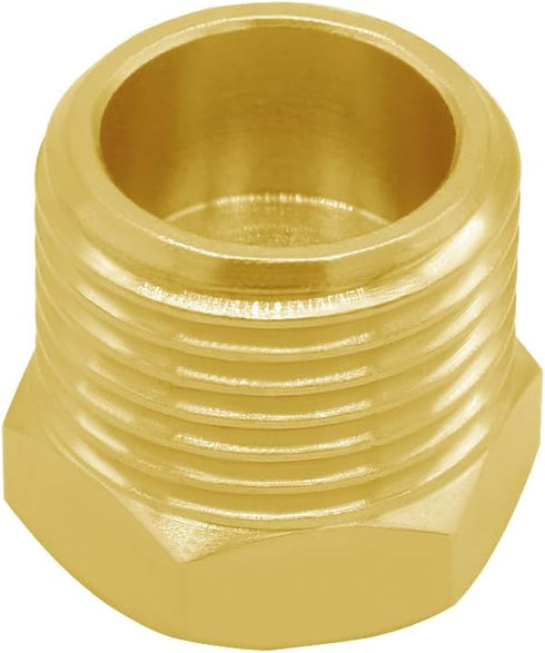 Joywayus 1/2 G Male to 3/8 Compression Female Thread Bushing Pipe Fitting, Brass Reducer Faucet Connector Water Hose Adapter, Supply Line Adapter ...