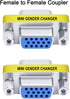 DTECH 3-Pack VGA Connector Female to Female Gender Changer Male to Female Adapter, Male to Male Coupler...