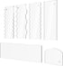 Cake Scraper 6 Pieces Clear Acrylic Icing Smoother Decorating Comb Scrapers Set, Pastry Cutter for Mousse Butter Cream Decoration, 11 Patterns Dif...