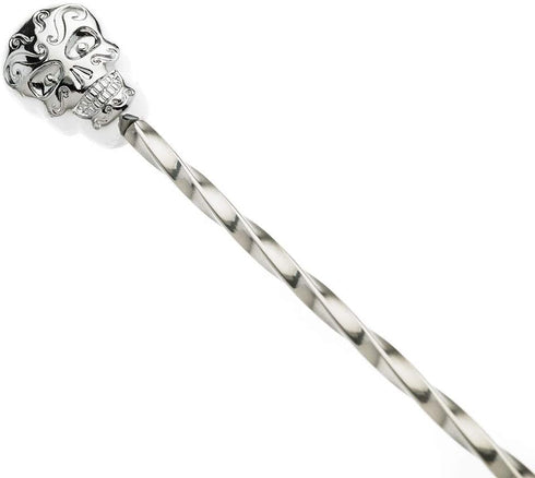 Barfly 13-Inch Bar Spoon, Sugar Skull End...