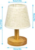Small Table Lamp,Bedside Table Lamp,Wooden Bedside Lamp Simple Bedroom Lamp Linen Shade Mini Desk Lamp Night Light Nightstand Lamp for Bedroom,Liv...