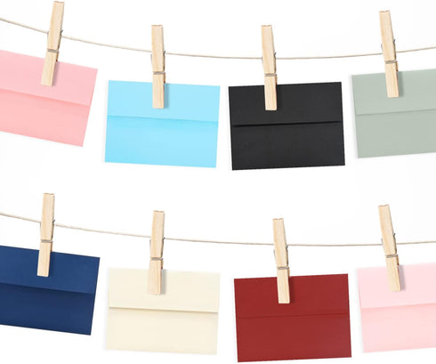 A7 Red Invitation 5x7 Envelopes 100 Pack- Self Seal, Square Flap,Perfect for 5x7 Cards, Weddings, Birthday, invitations, Graduation, Baby Shower, ...