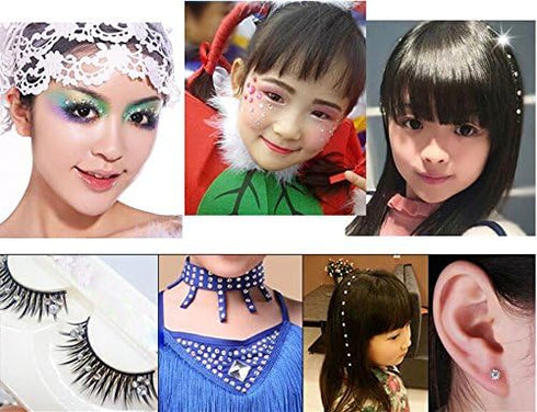 1Sheet(91PCS) 5MM/8MM/10MM/12MM Assorted Size Self-Adhesive Craft Jewels Flatback Rhinestone Crystal Gems Stickers for Crafts Body Eyes Nail Makeu...
