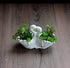 Funnuf Cute Animal White Ceramic Succulent Cactus Flower Planter for Home Garden Office Desktop, 1pcs, swan Couple...