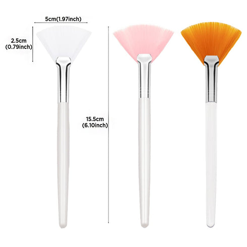 15 Pieces Fan Brushes Soft Facial Applicator Brushes Acid Applicator Brush Cosmetic Makeup Skincare Tools for Mud Cream...