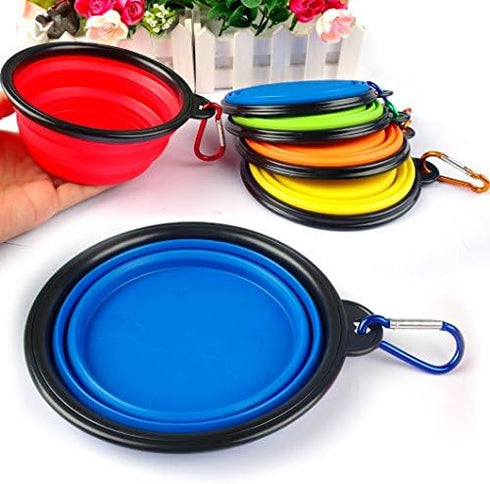 2 Silicone Portable Feeding Bowl for Pets....