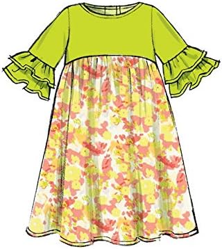 McCall's Patterns Children's/Girls' Sleeveless and Ruffle Sleeve Empire-Waist Dresses...