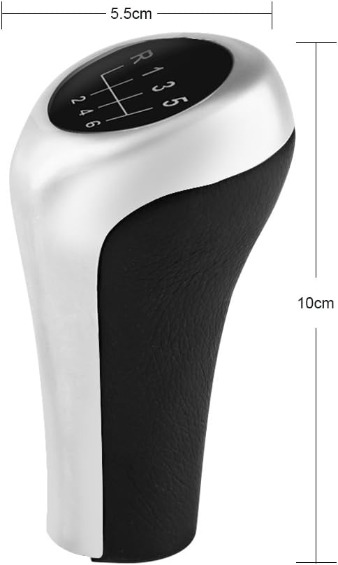 Gear Stick Shift Knob-6 Speed, Car Manual Gear Knob, 6-Speed Transmission Manual Gear Shift Knob Adapter Head for E36 E46 E39 E34 Z3 E90 E91 E92 X...