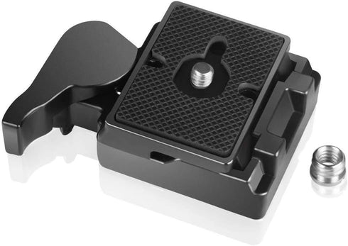UTEBIT 323 RC2 Quick Release Plate, Metal Rapid Adapter with 1/4" and 3/8" Camera Screw Tripod Mount Plate Fit for Manfrotto 200PL-14 Ball Head Tr...