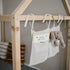 Linen Baby Bedside Hanging Storage Bag,2 Pockets Organizer for Baby Cribs and Toys (Burlywood)...