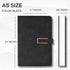 Leather Journal A5 with Pen compartment, Leather Bound for Women Men School, Office, Work, Daily and Travel Diary Writing Journal (Black with Lock...