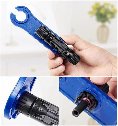 16 PCS Solar Connectors Kit IP68 Waterproof Male/Female Solar Panel Cable Connectors 8 Pairs, Black...