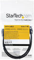 StarTech.com 24 Inch (60cm) Round SATA Cable - Latching Connectors - 6Gbs SATA Data Cord - SATA Hard Drive Power Cable - Black (SATRD60CM)...