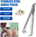 Fish Bone Tweezers Set, Stainless Steel Tweezer Peeling Clip, Garlic Tweezer Peeler Skin Remover Tool Precision Grip for Cooking Food Design Styli...