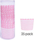 Webake Full Size Paper Baking Cups, 6oz Pink Cupcake Liners for Cupcake Bath Bomb, Muffin Case, Great for Cupcake Baking Decoration Set of 25 (Pin...
