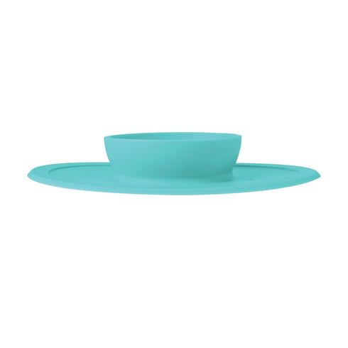 Nuby Sure Grip Silicone Feeding Bowl - Toddler Suction Plate - 6+ Months - Aqua...