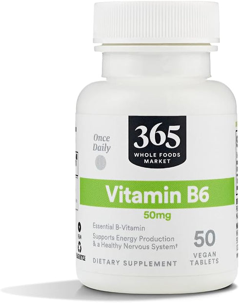365 by Whole Foods Market, Vitamin B6 50Mg, 50 Tablets...