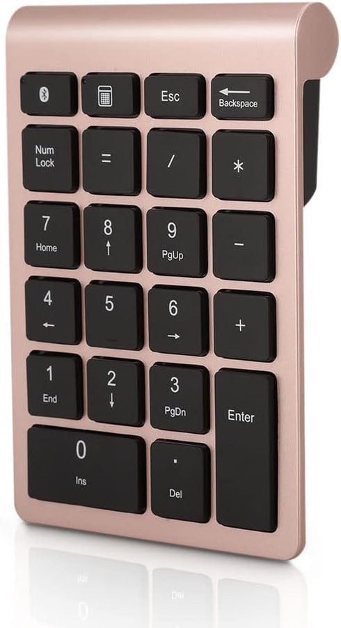 Gugxiom Bluetooth Number Pad,Bluetooth 5.0 Number Pad with Shortcut Keys,22 Keys Portable Financial Accounting Extensions 10 Keys for Laptop Deskt...