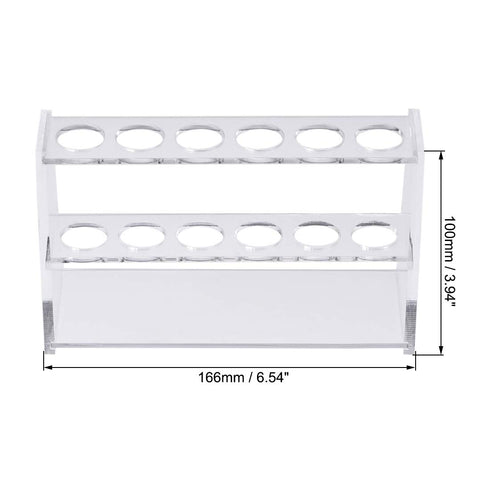 uxcell Acrylic Test Tube Holder Lab Stand Rack 6 Wells for 25ml Centrifuge Tubes Clear...