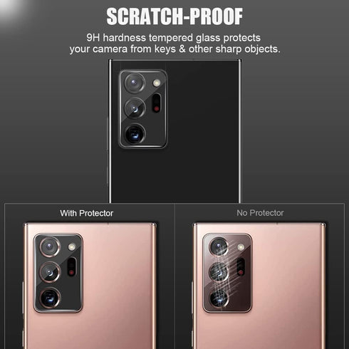 (2+2) For Samsung Galaxy Note 20 Ultra 5G / 4G (2 Pack) Screen Protector (Not Glass), Flexible Soft TPU Film and (2 Pack) Camera Lens Protector, F...