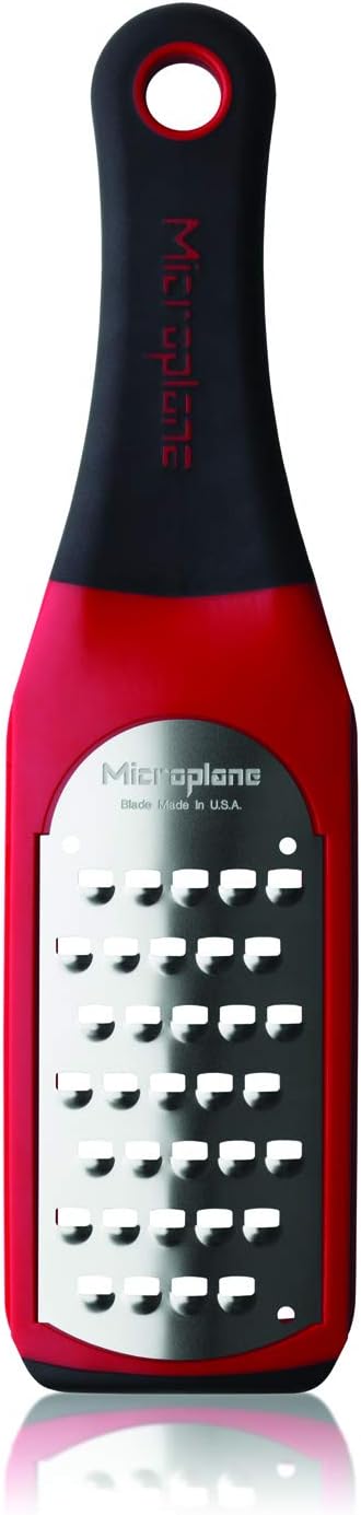 Microplane Artisan Series Cheese Grater and Zester (Extra Coarse, Red)...