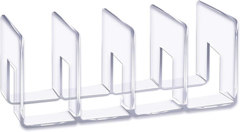 LUGUNU Clear Acrylic Desk File Sorter Purse/Handbag Organizer clutch divider Mesh Folder Office Supplies Stand Bookshelf (3 Sections) (4 Sections)...