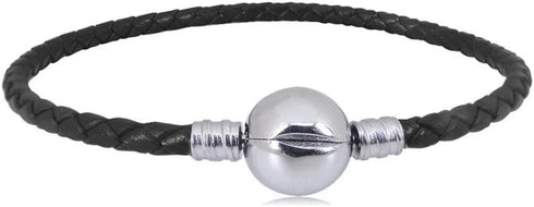 Leather Stainless Steel Chain Womens Bead Charm for Bracelets Men Girl Jewelry 18.8cm 7.4inches Daughter Mother Grandma Jewelry...