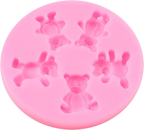 Bear Silicone Fondant Molds Bear Candy Chocolate Molds For Cake Decoration Cupcake Topper Chocolate Candy Polymer Clay Gum Paste...