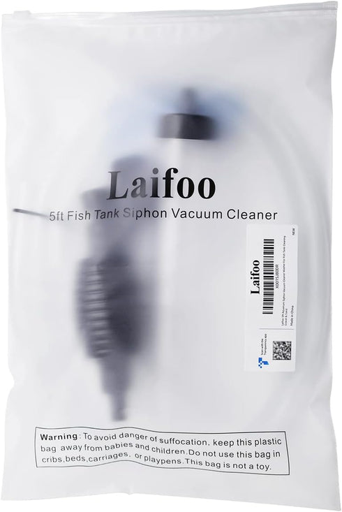 5ft Aquarium Siphon Vacuum Cleaner for Fish Tank Cleaning Gravel & Sand...