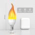 Hompavo ?Upgraded? LED Flame Light Bulbs, 3 Modes Flickering Light Bulbs, E12 Chandelier Base Candle Fire Light Bulb for Halloween Christmas Party...