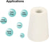 MECCANIXITY Rubber Tapered Plug 15mm to 20mm with Hole Test Tubes Bungs Stopper White for Lab Home 5 Pieces...